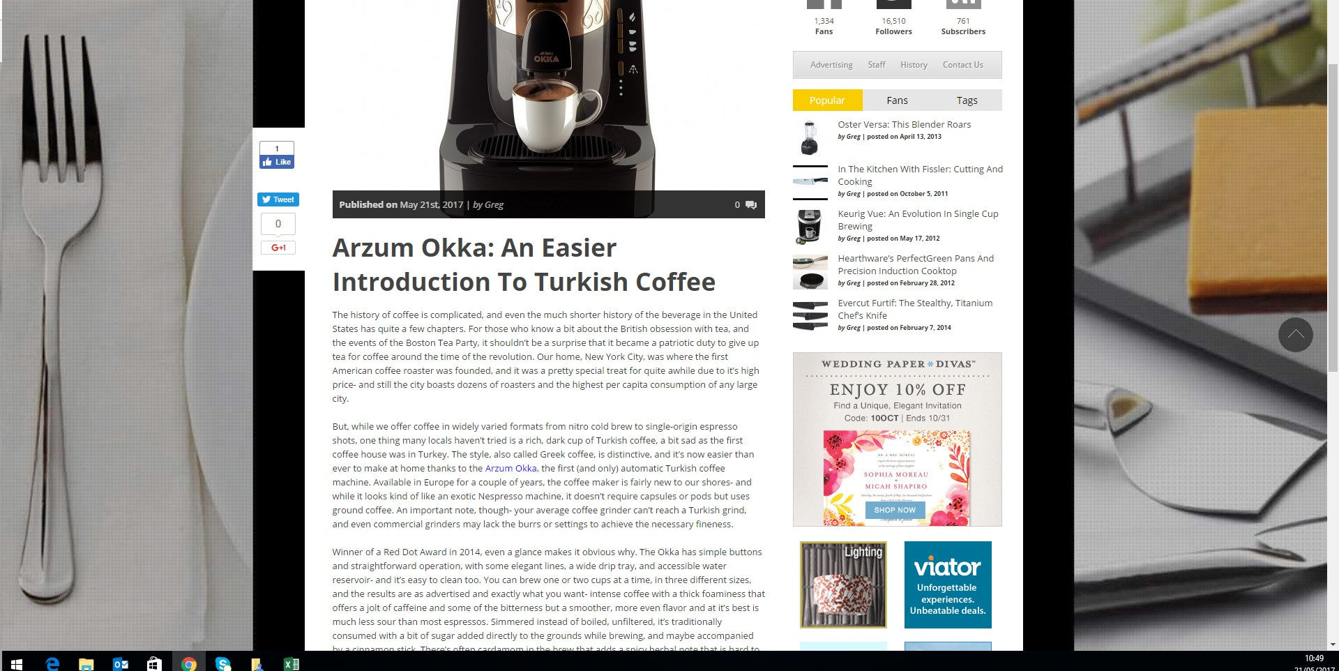 Okka gets an astonishing review from a US review site